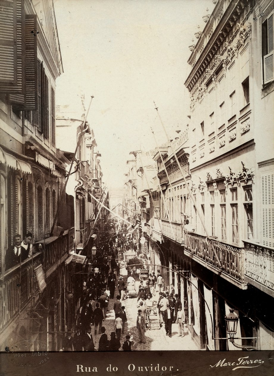 Uma rua no Ouvidor, Brasil de Marc Ferrez