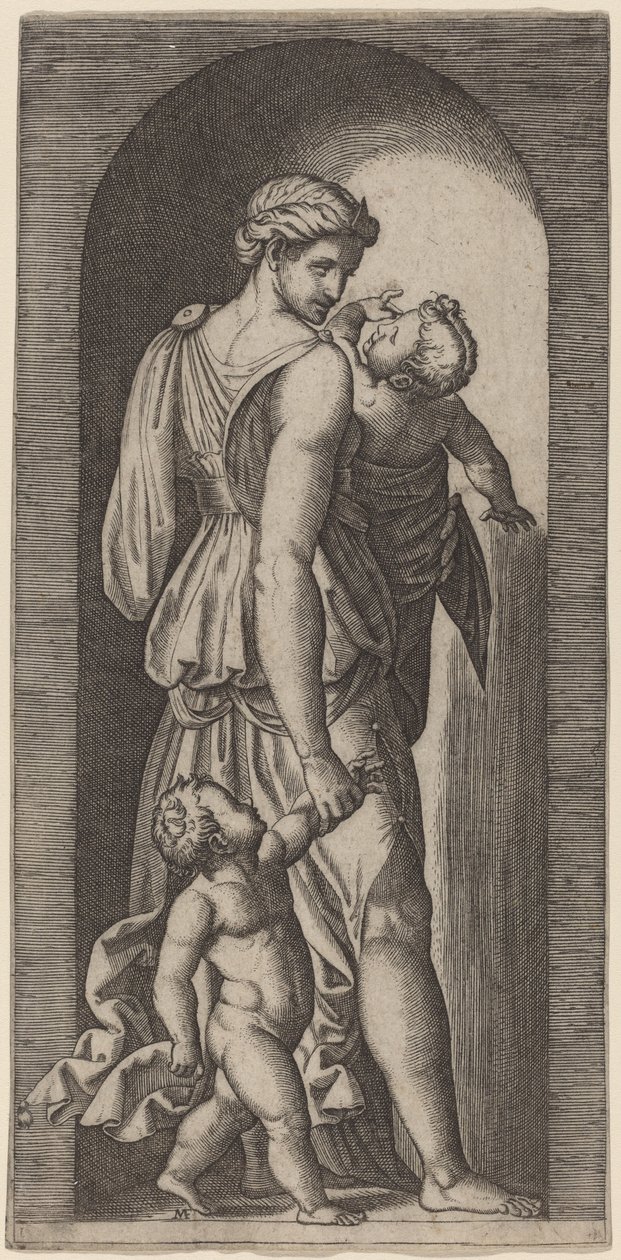 Caridade de Marcantonio Raimondi after Raphael