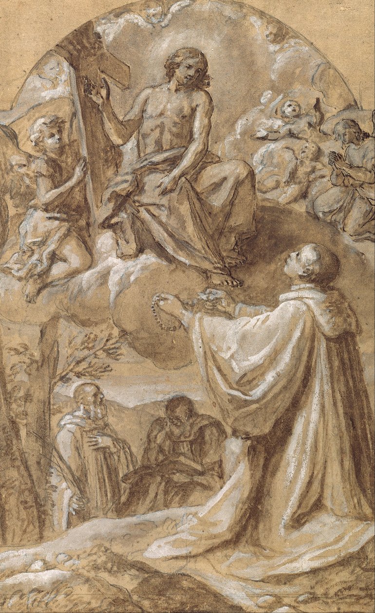 Cristo aparece ao beato Miguel de Camaldoli de Marco Benefial