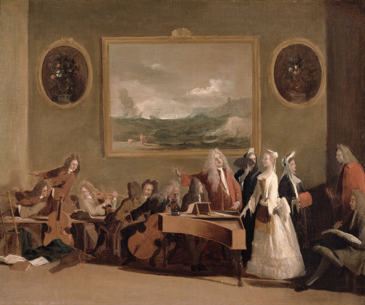 Ensaio de uma ópera, c.1709 de Marco Ricci