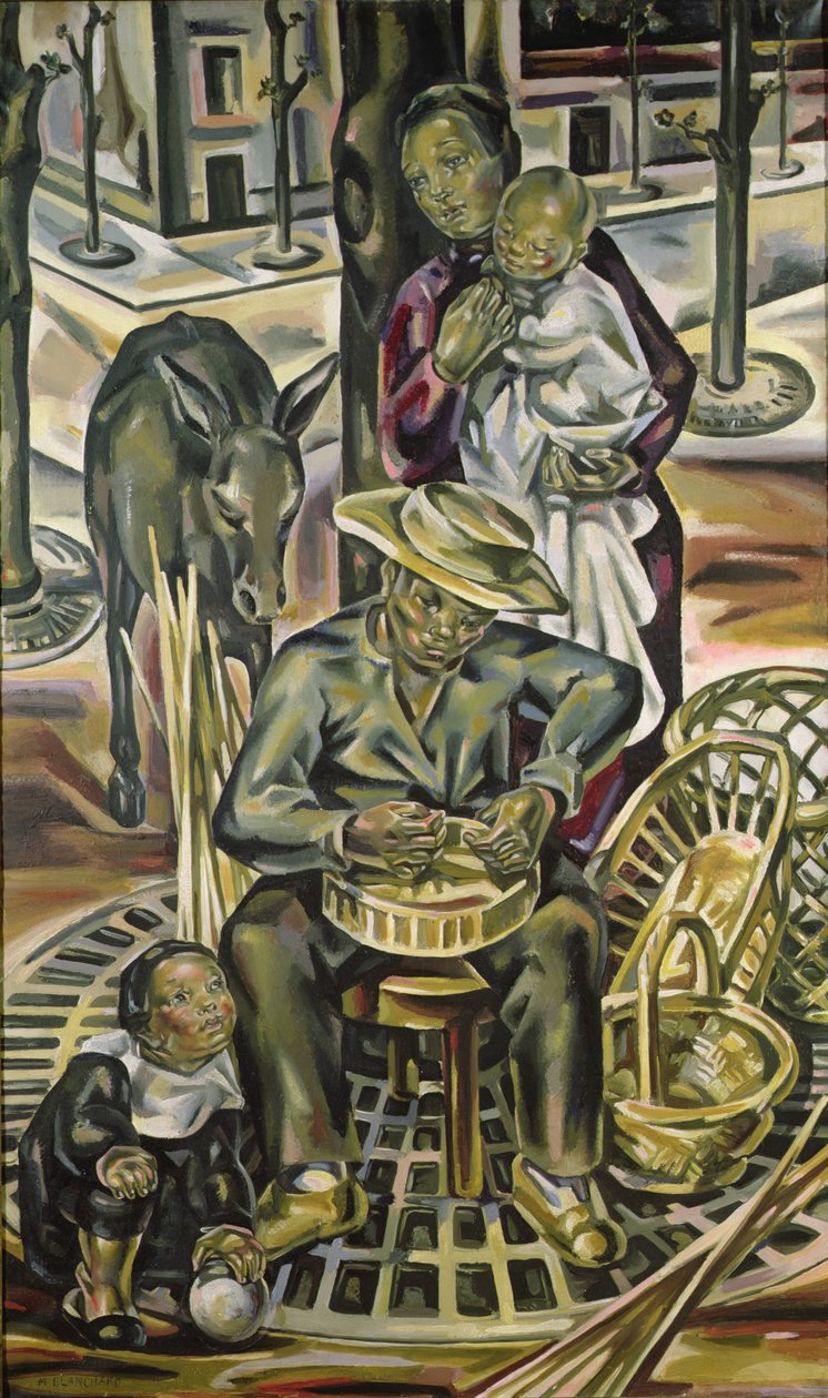 O cesteiro, c.1925 de Maria Blanchard