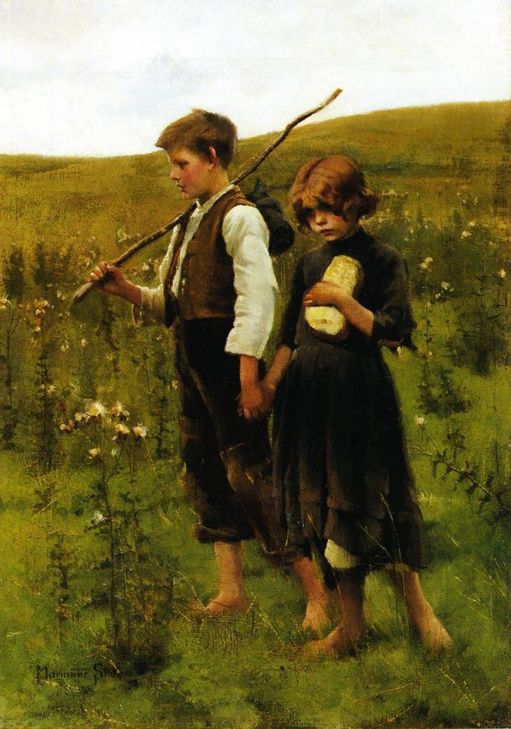 No caminho para os campos de Marianne Stokes
