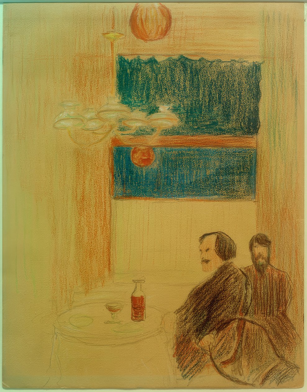 Dois homens no bar de Marianne von Werefkin