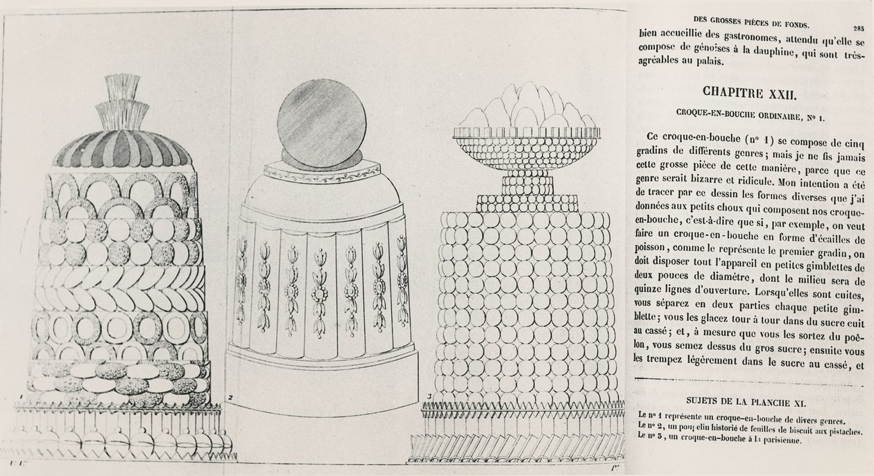 Croquembouche designs de Marie Antoine Careme