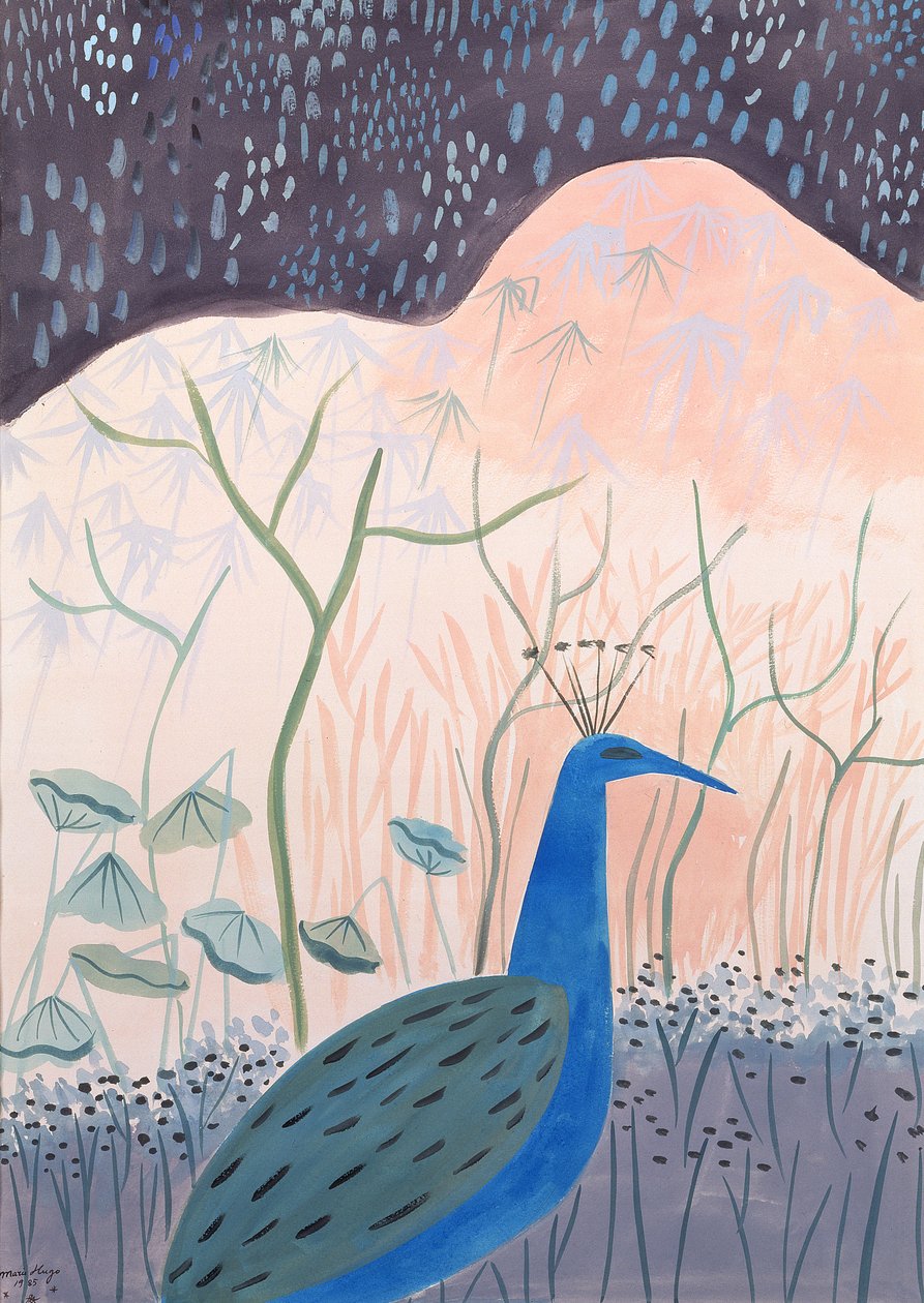 Pavão Dourado e Prata, 1985 de Marie Hugo