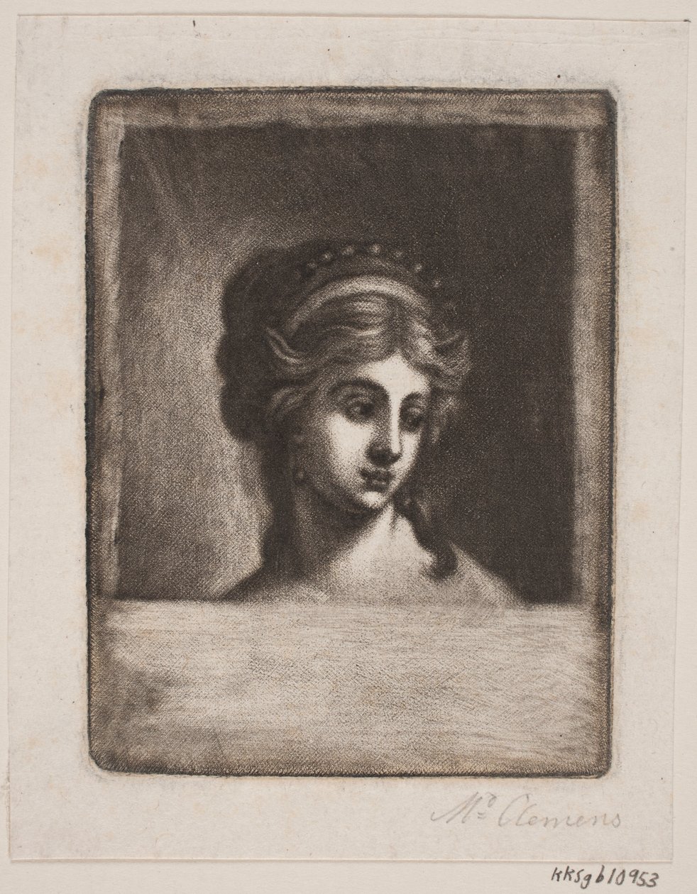 cabeça feminina de Marie Jeanne Clemens
