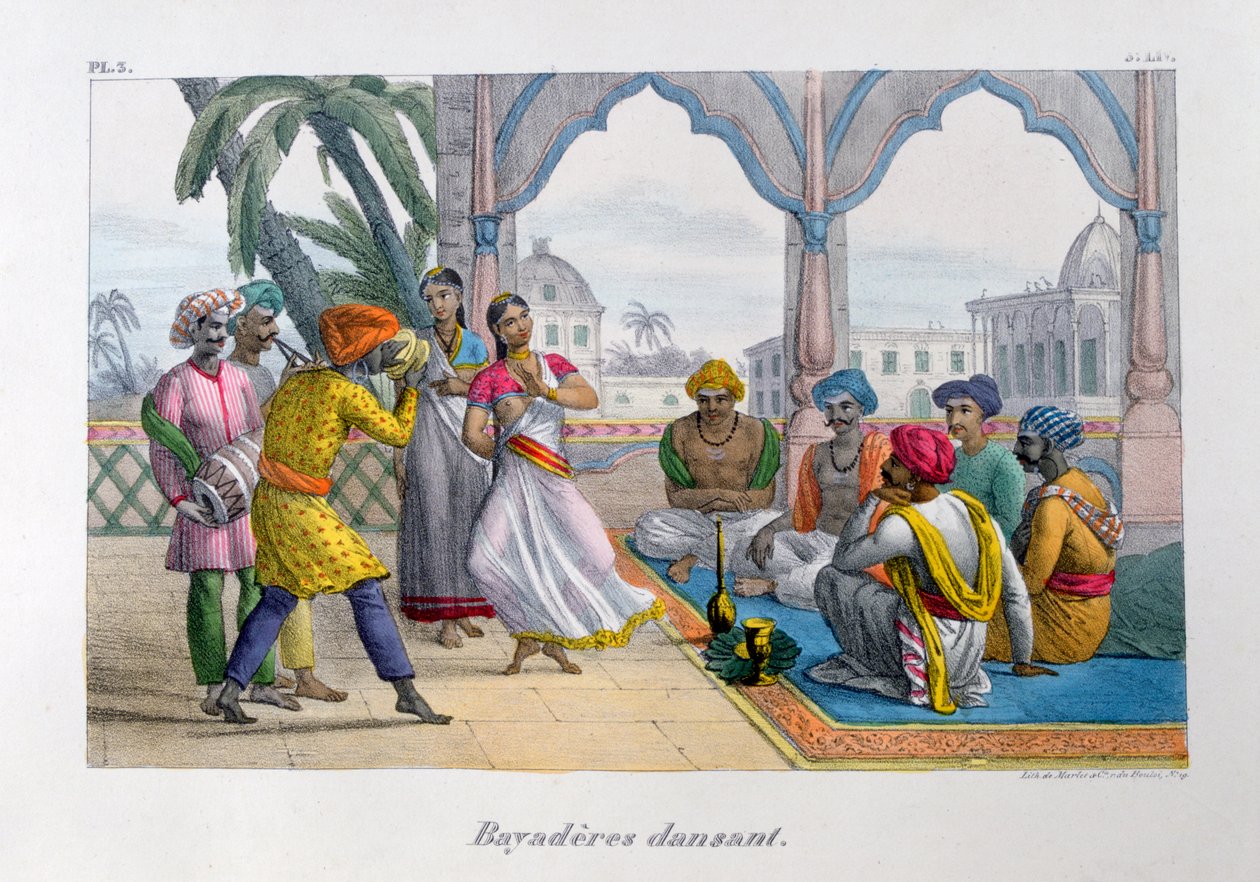 Dança de Bayadères, 1828 de Marlet et Cie