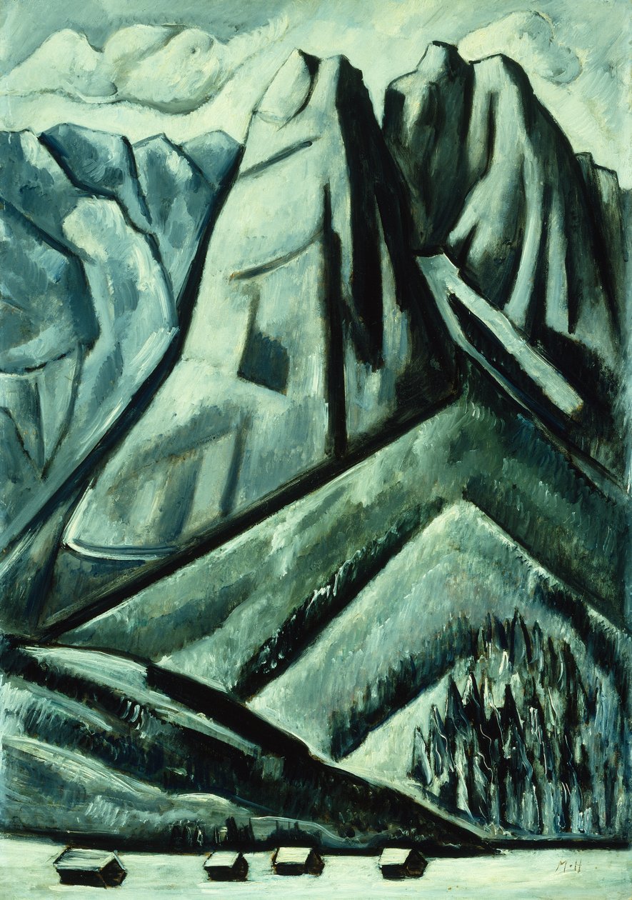 Montanhas em Garmisch de Marsden Hartley