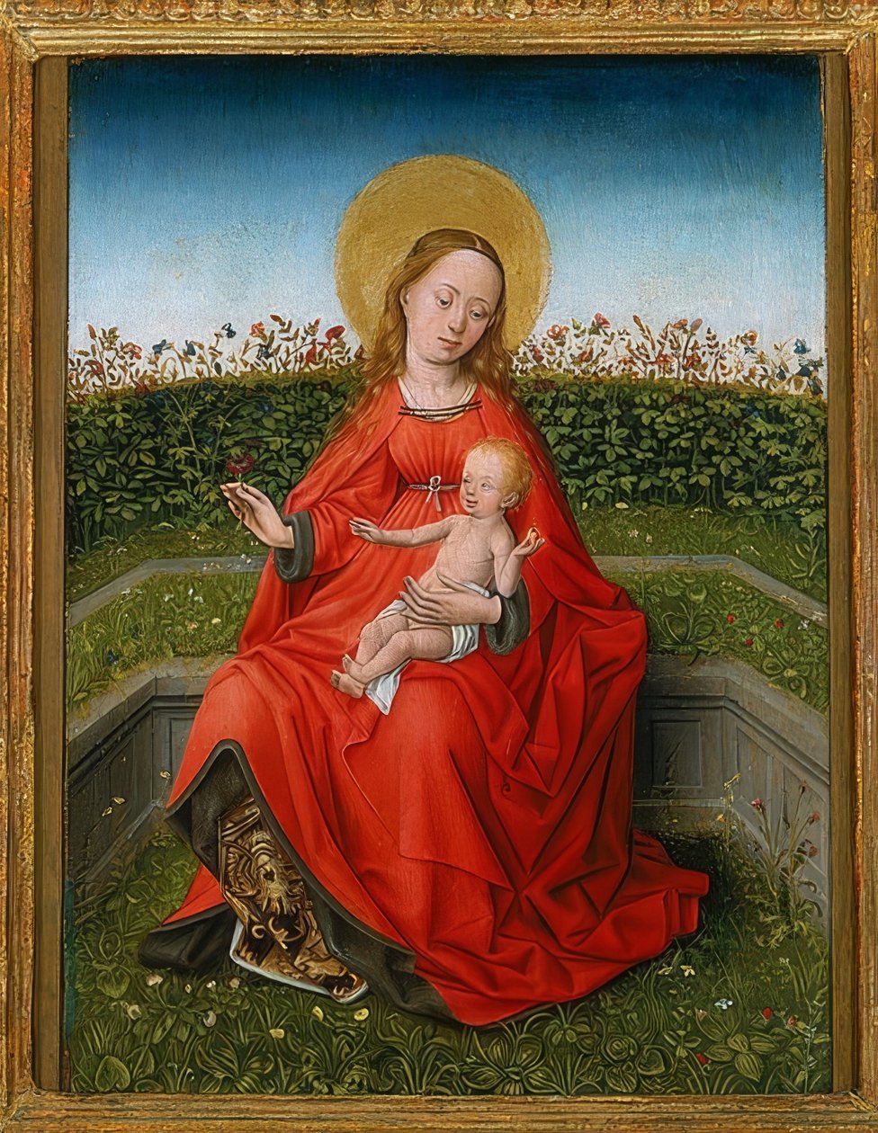 Madonna no jardim de rosas de Martin Schongauer