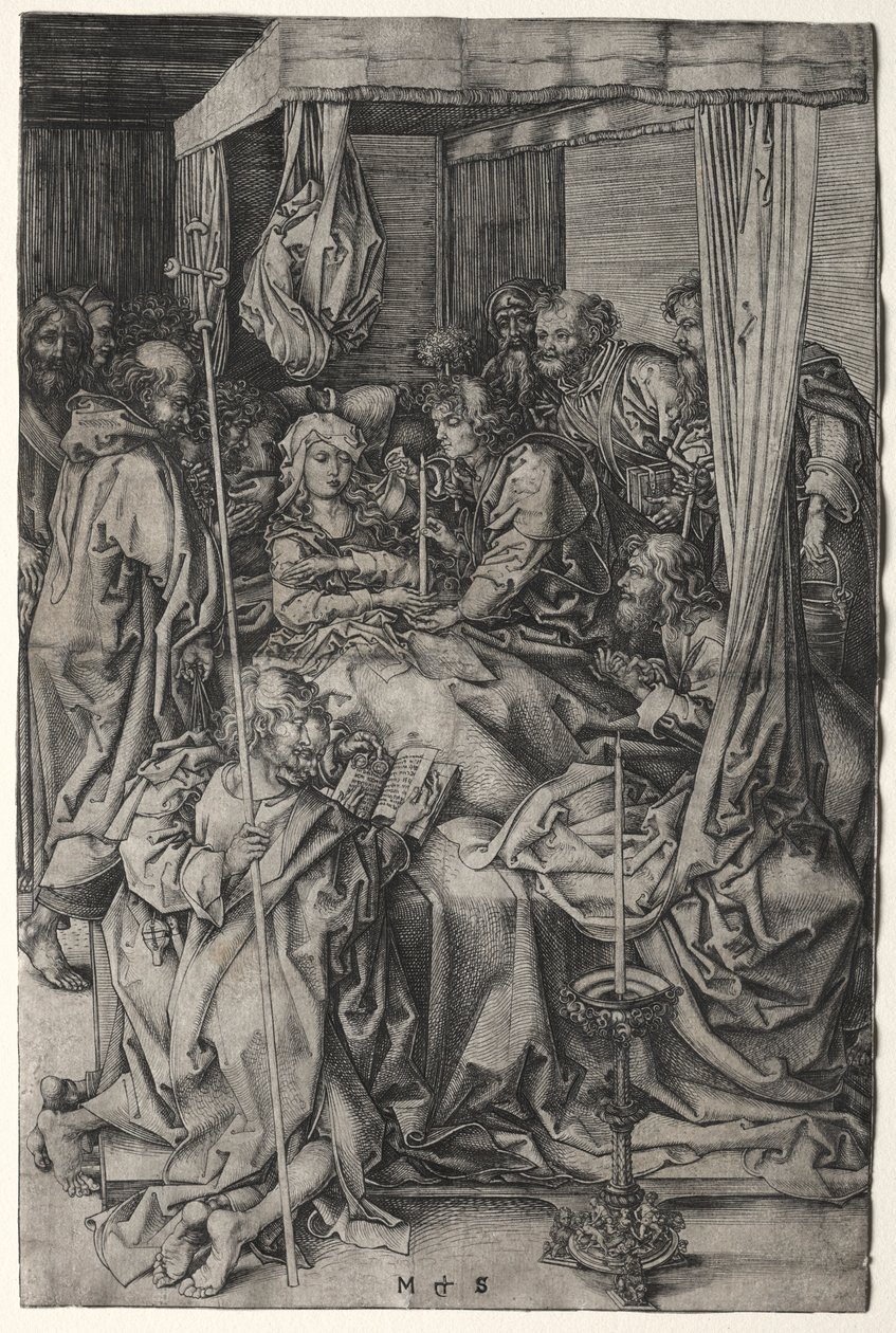 A morte da virgem. de Martin Schongauer