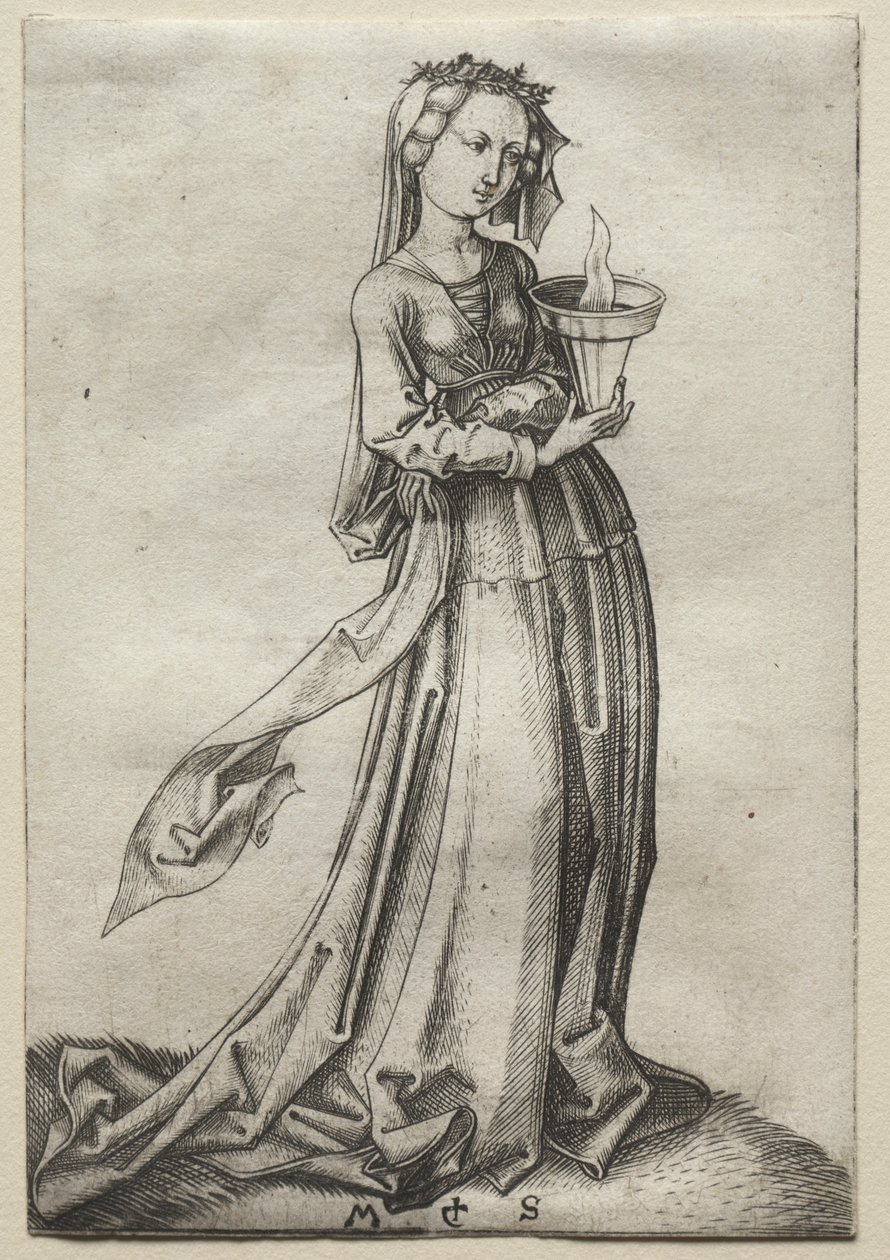 A Quarta Virgem Sábia de Martin Schongauer