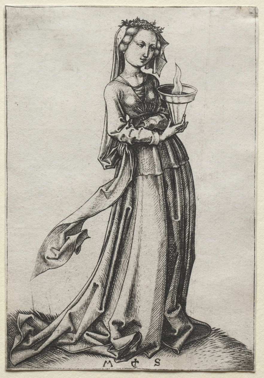 A Quarta Virgem Sábia de Martin Schongauer