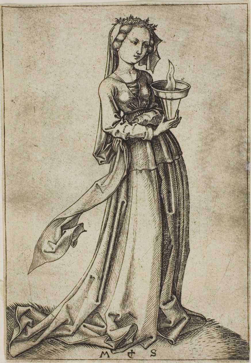 A Quarta Virgem Sábia de Martin Schongauer
