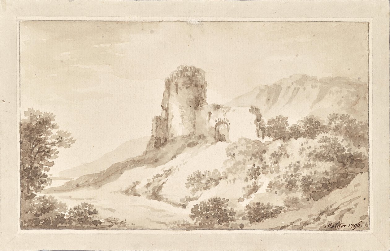 Paisagem com ruína de Martin von Molitor