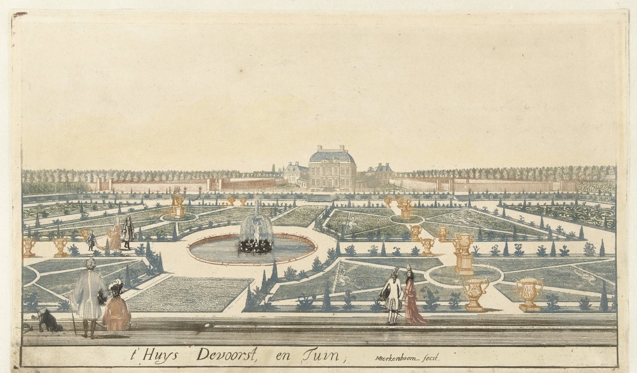 Vista da Casa De Voorst de Martinus Berkenboom