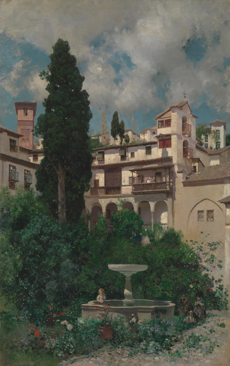 Um jardim espanhol de Martín Rico y Ortega