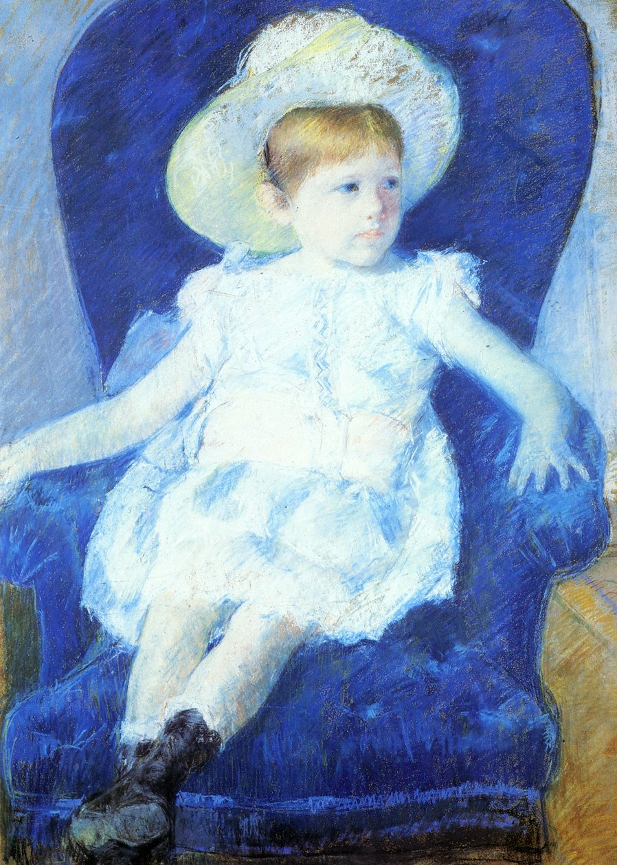 Elsie em uma cadeira azul de Mary Cassatt