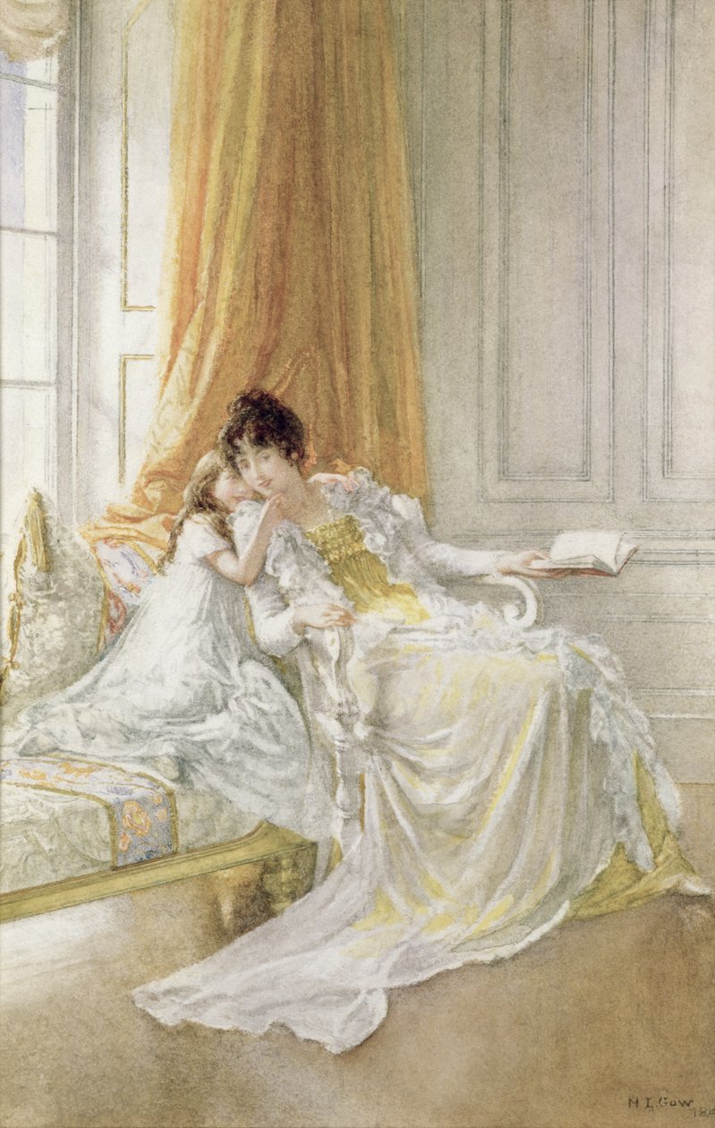 Mãe e Filho, 1864 (aquarela) de Mary L. Gow