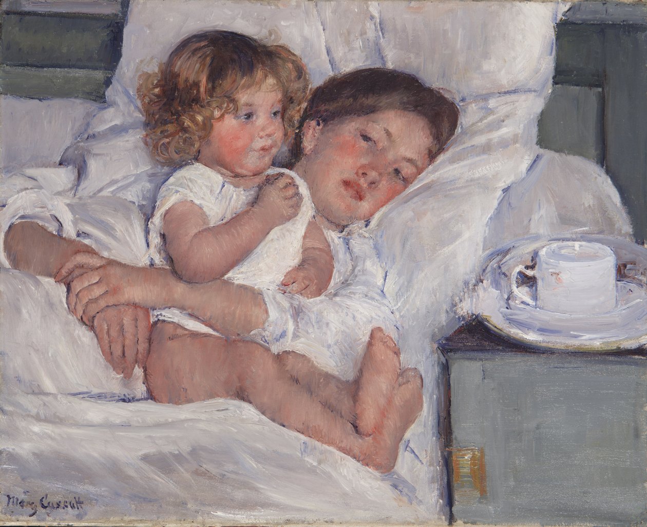 Café da manhã na cama, 1897 de Mary Cassatt