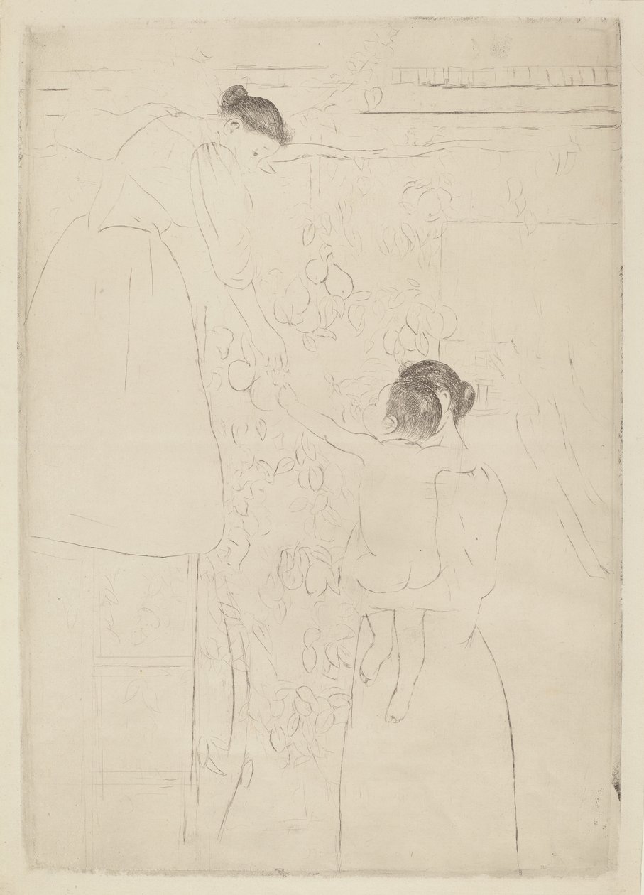Colhendo Frutos, c. 1893. de Mary Cassatt