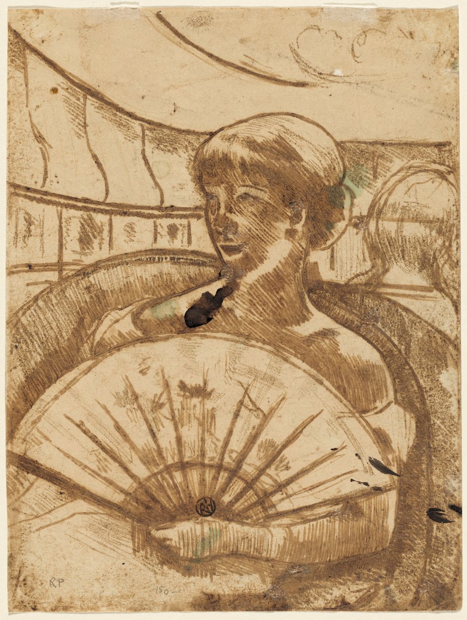 Na Opera Box [verso], 1880. de Mary Cassatt