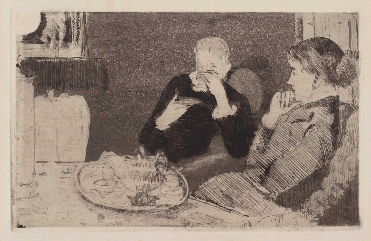 Lydia e sua mãe no chá de Mary Cassatt