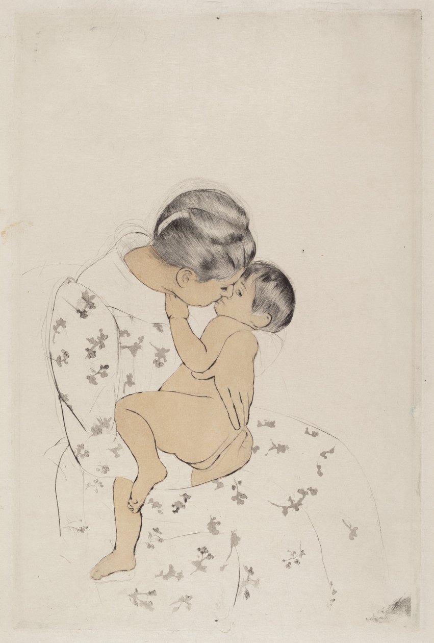 Beijo de Mãe, 1890-1891. de Mary Cassatt