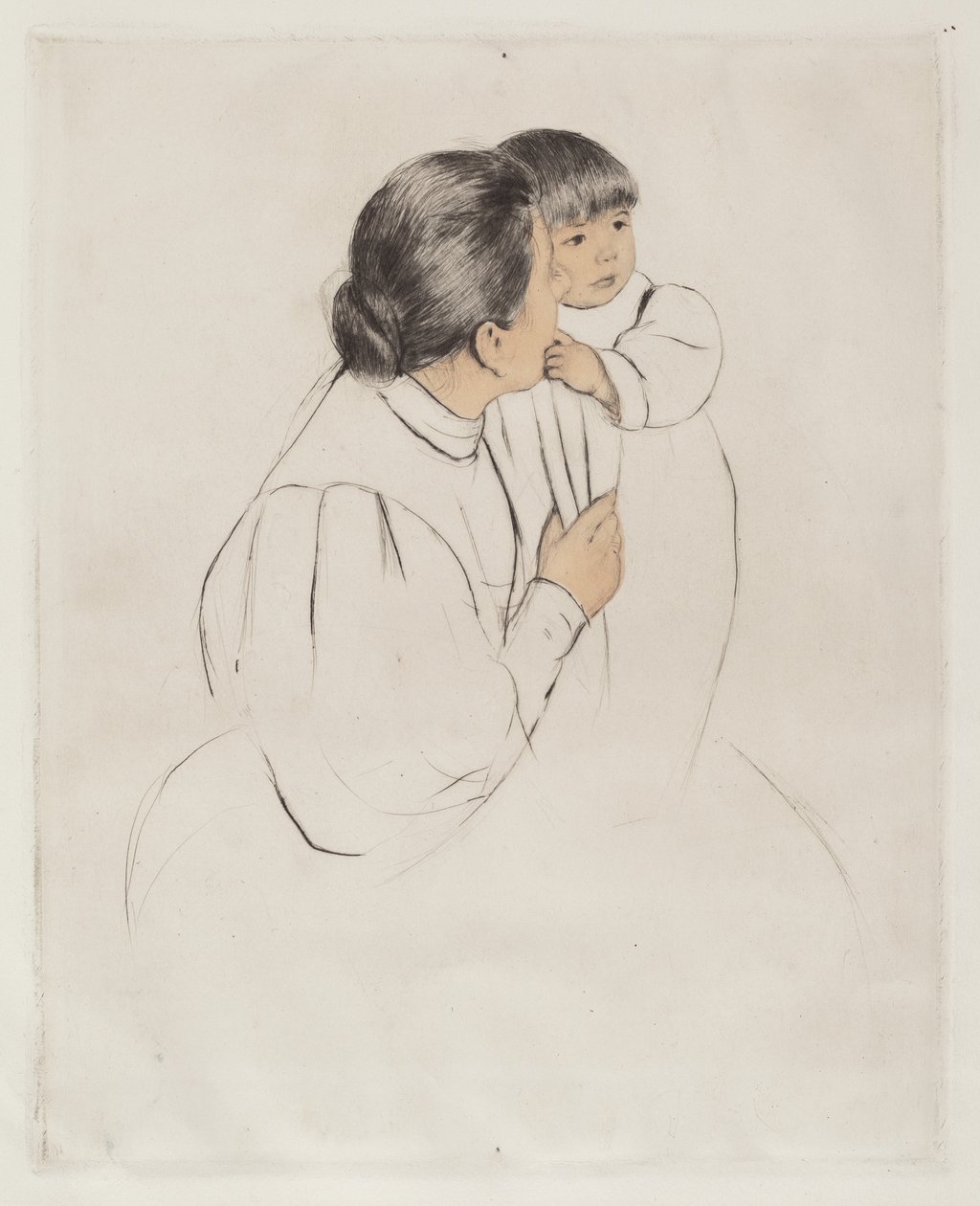 Camponesa mãe e filho de Mary Cassatt