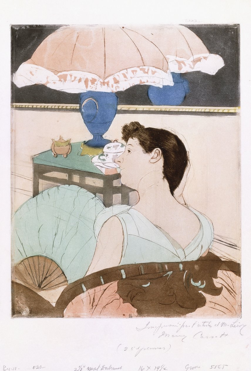 A Lâmpada, 1890-91 de Mary Cassatt