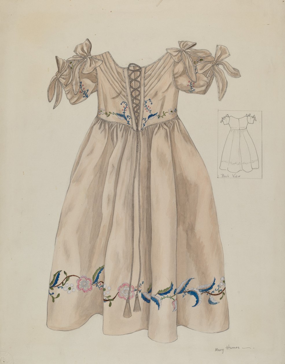 Vestido de criança, c. 1936. de Mary E Humes