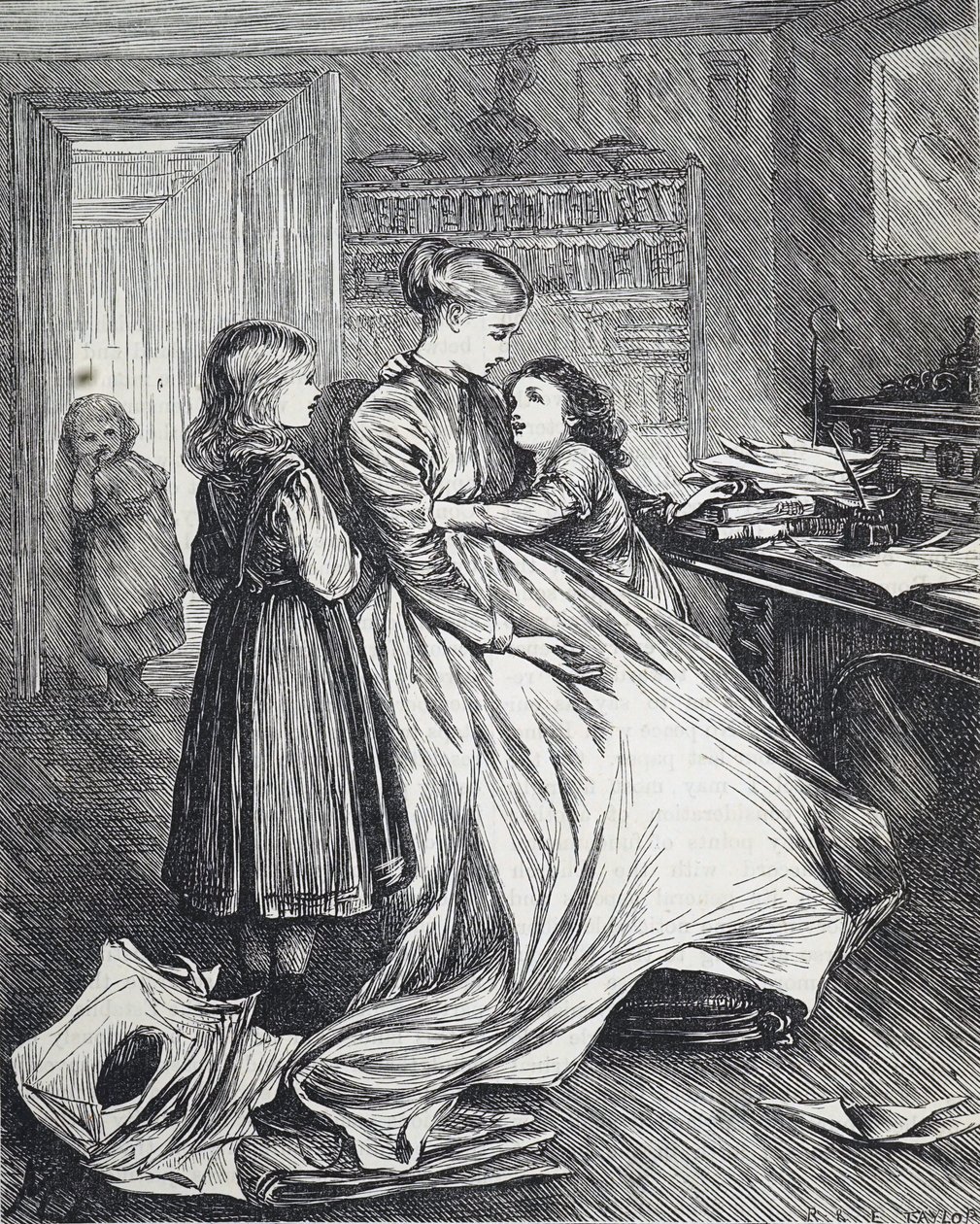 Uma viúva com seus filhos de Mary Ellen Edwards