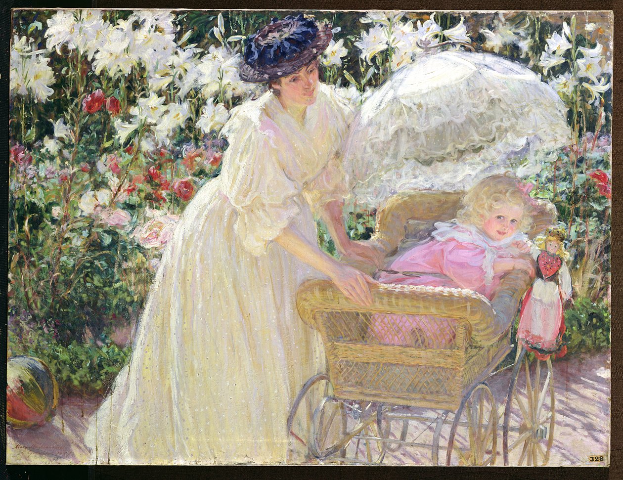 Rosas e lírios de Mary Louise MacMonnies