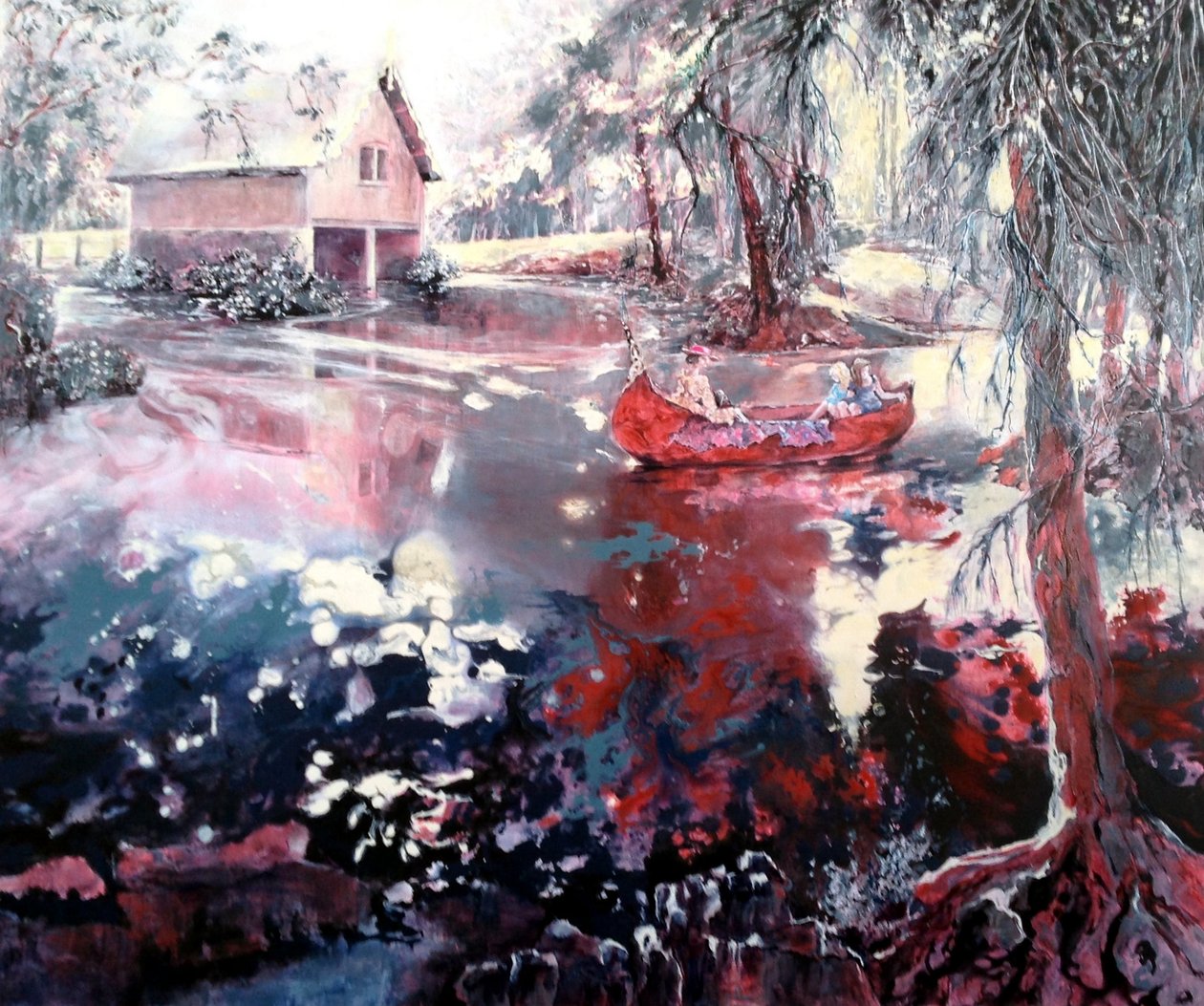 Casa de barco Elvaston e lago de Mary Smith