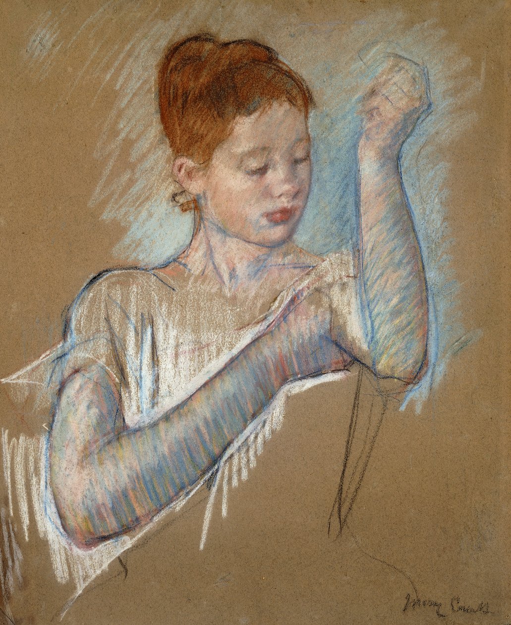 As luvas longas, 1889 de Mary Cassatt
