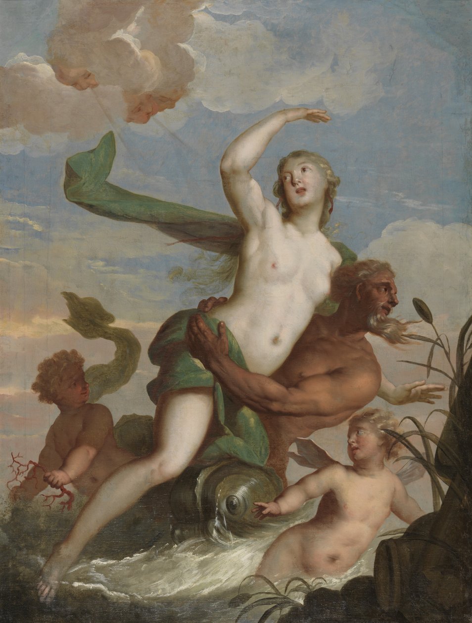 Neptune en Amphitrite de Mattheus Terwesten
