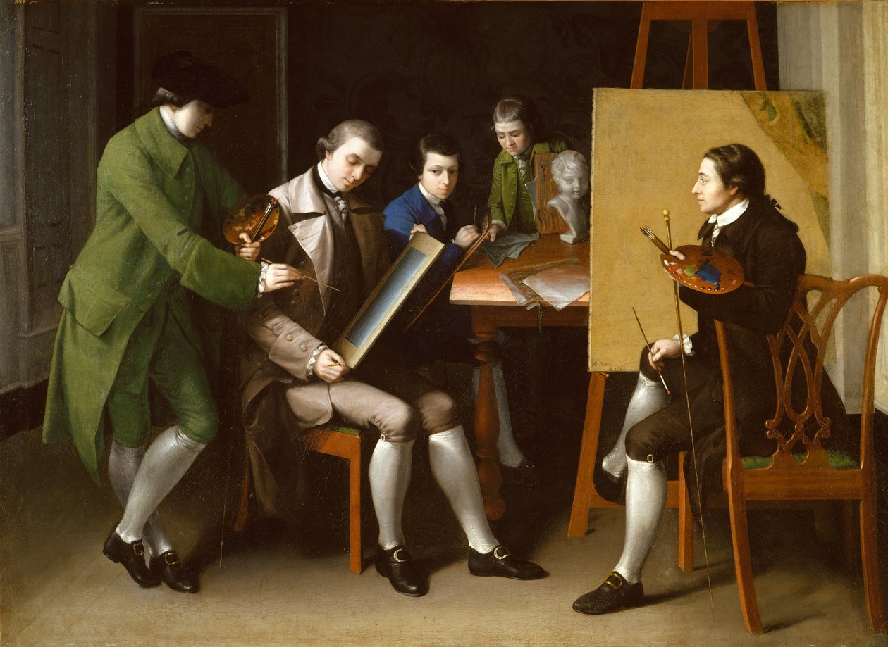 A escola americana, 1765. de Matthew Pratt