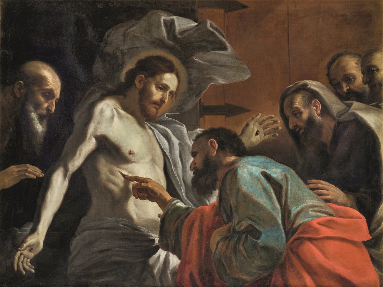 A Incredulidade de São Tomás, ca 1675. de Mattia Preti
