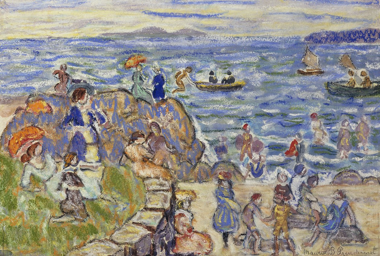 Cena de praia de Massachusetts, de Maurice Brazil Prendergast