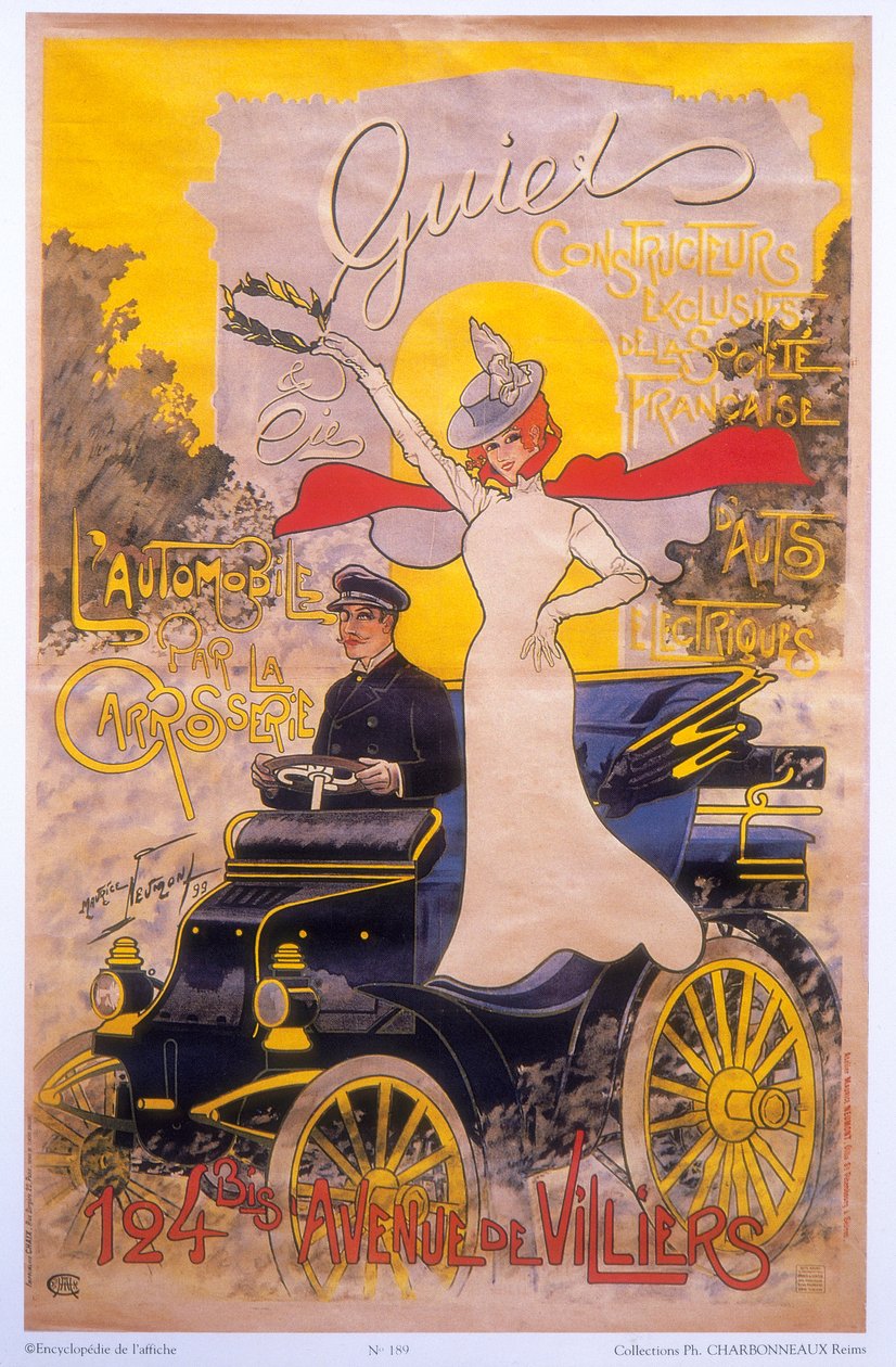 Cartaz publicitário de carro, 1899 de Maurice Neumont