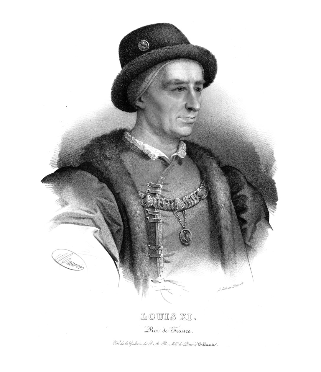 Rei Luís XI da França, c1820s de Maurin