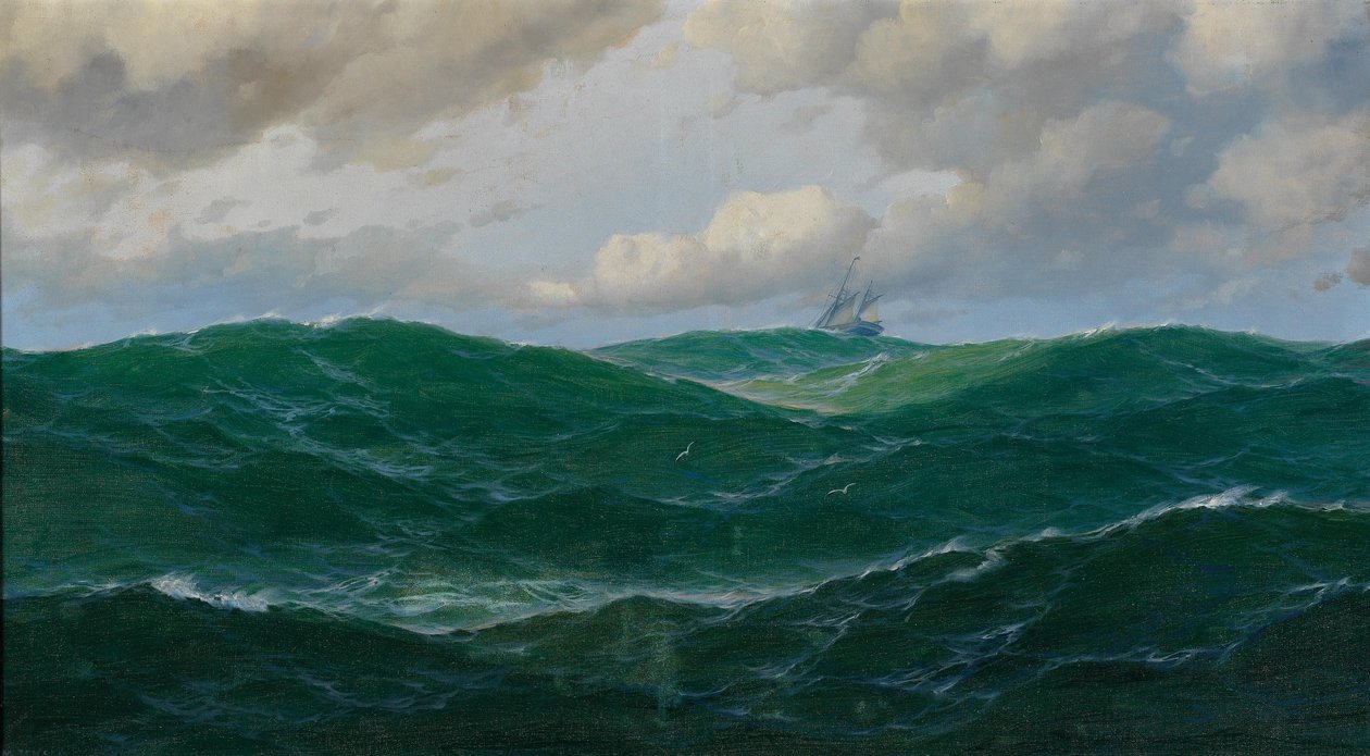Navio em mar agitado de Max Jensen