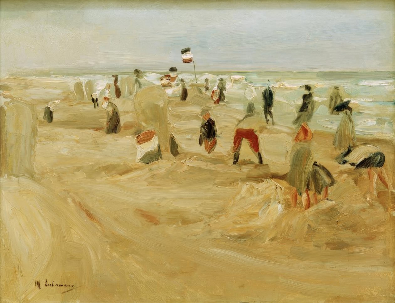 Na praia de Noordwijk de Max Liebermann