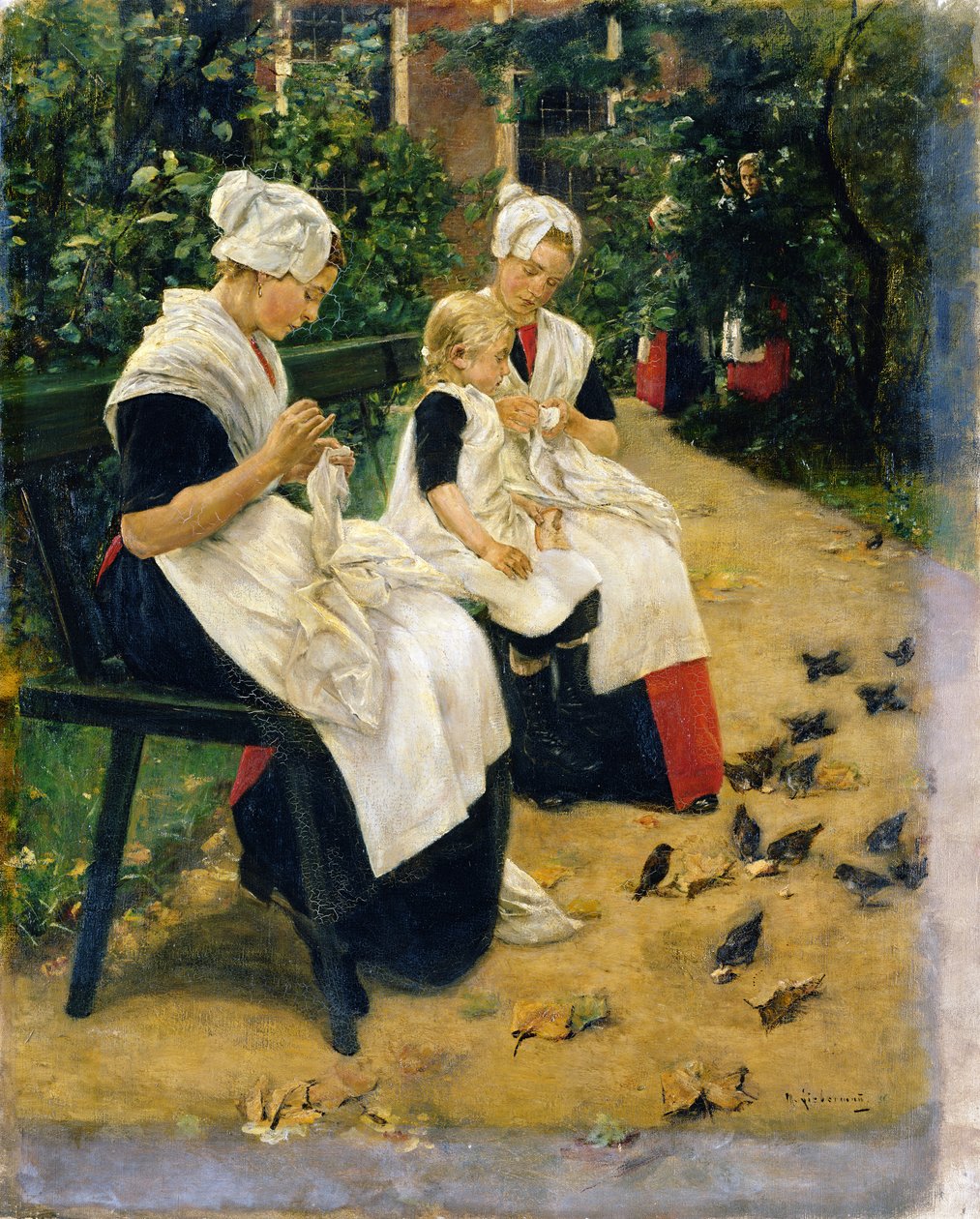 Órfãos de Amsterdã no jardim, 1885 de Max Liebermann