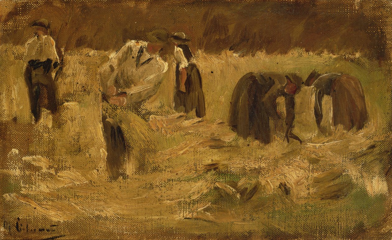 Fazendo feno de Max Liebermann