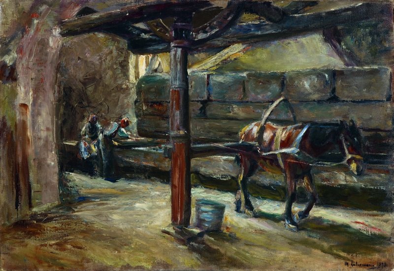 Rolo de toalha em Florença de Max Liebermann