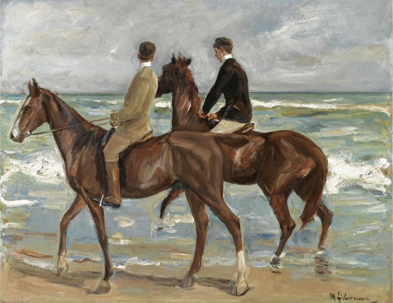 Dois, cavaleiros, praia de Max Liebermann