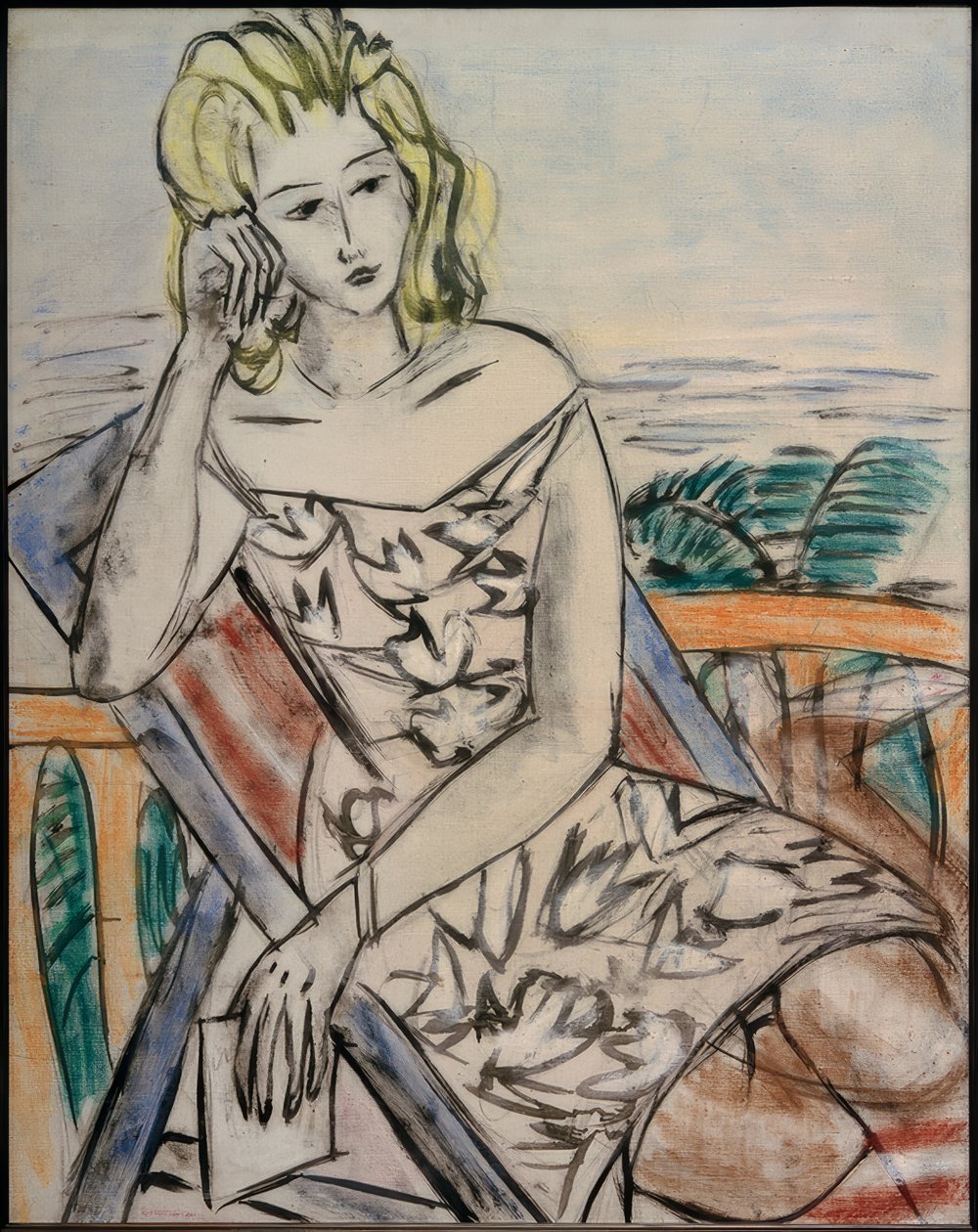 Retrato de uma jovem rapariga de Max Beckmann