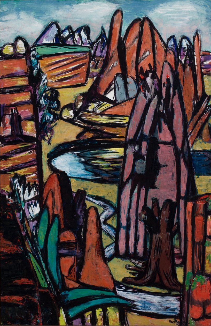 Boulder - Paisagem rochosa de Max Beckmann