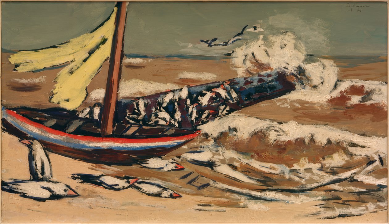 Marrom com gaivotas marinhas de Max Beckmann