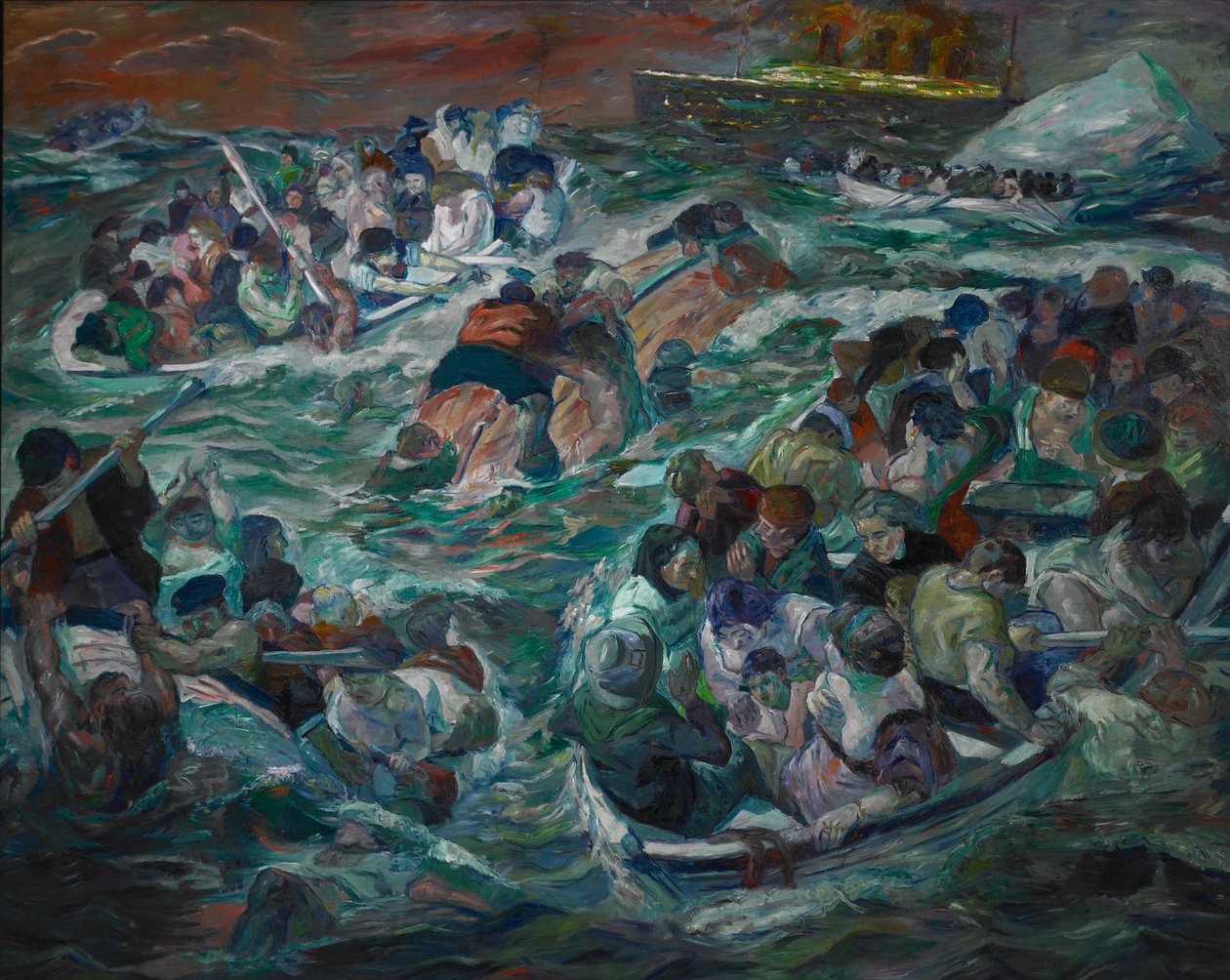 O naufrágio do Titanic de Max Beckmann